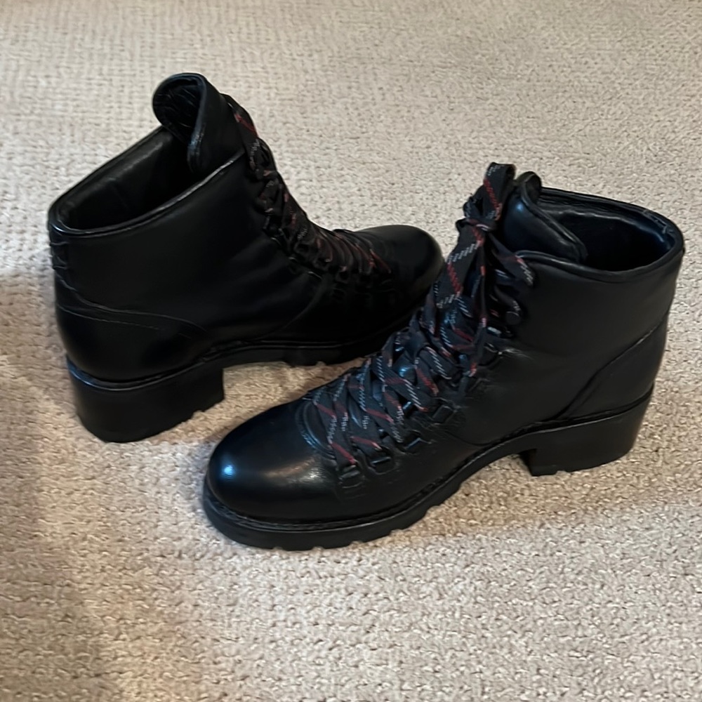 Frye Black Leather Hiking Boots